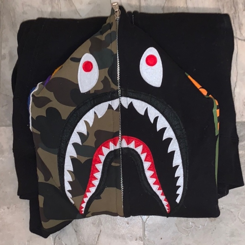 Bape Half Camo Hoodie